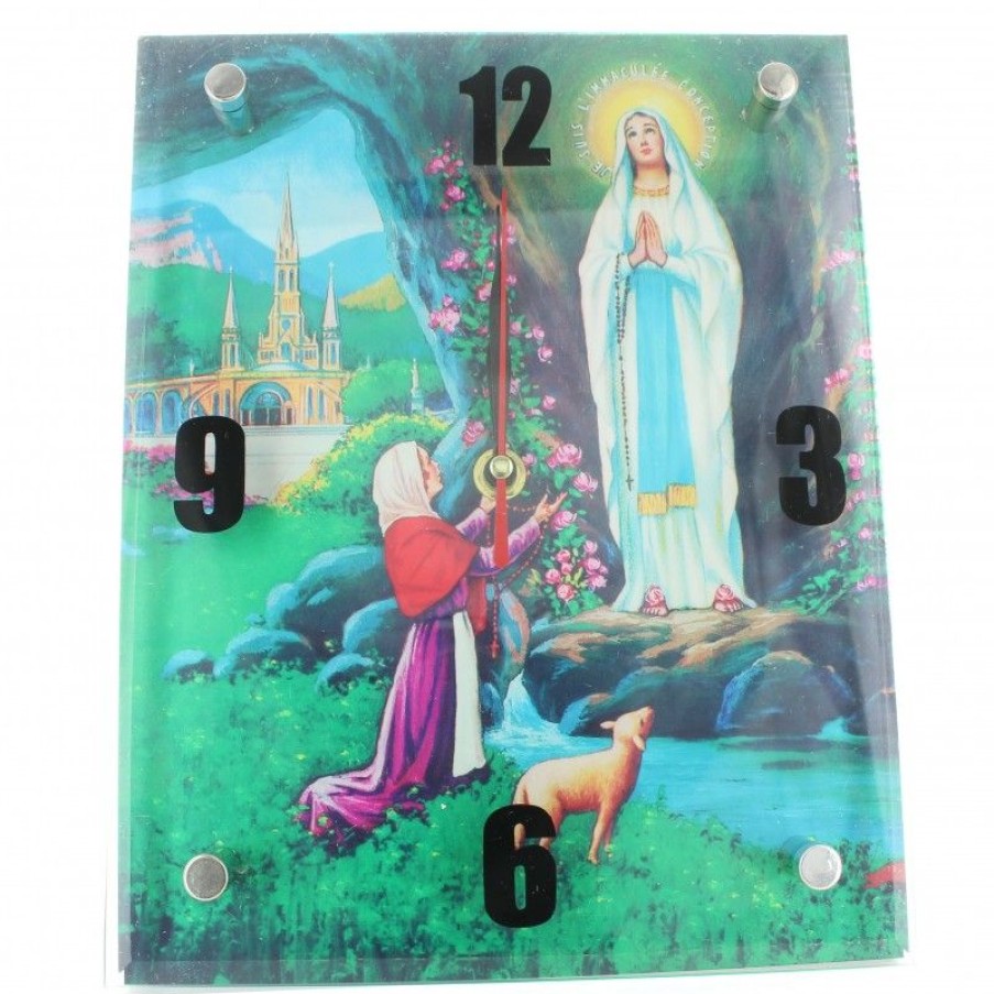 Palais du Rosaire Horloge | Horloge 20X25 Cm Apparition De Lourdes