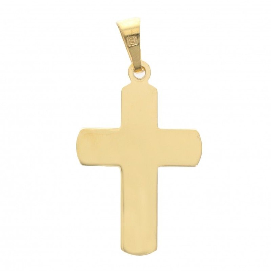 Palais du Rosaire Medaille Et Croix Plaque Or | Pendentif Plaque Or Double Croix 20 Mm