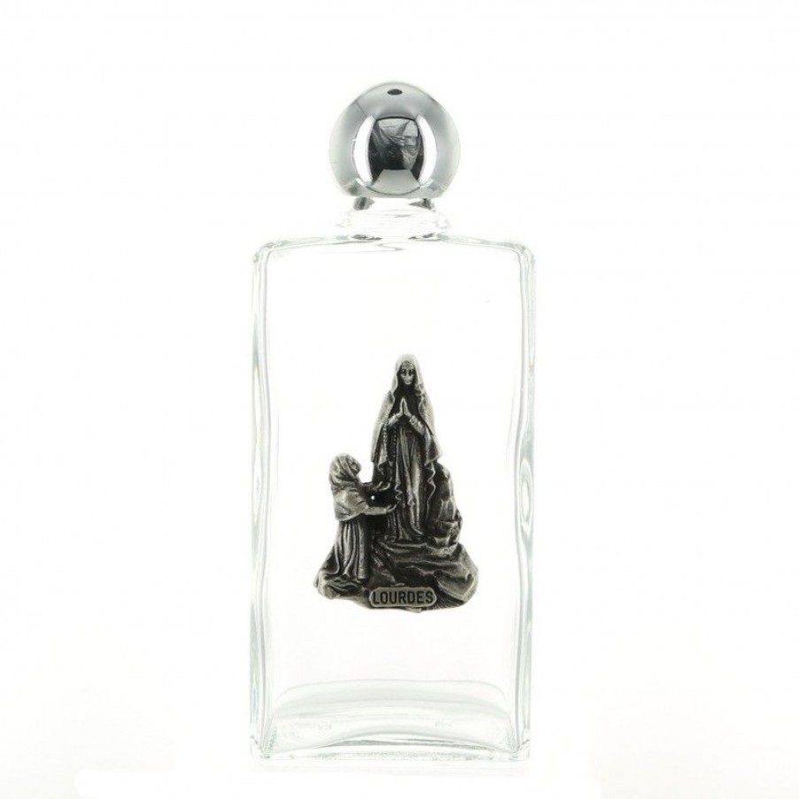 Palais du Rosaire Flacon Eau De Lourdes | Flacon En Verre Rempli De 90 Ml D'Eau De Lourdes