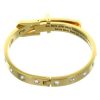 Palais du Rosaire Bracelet Fantaisie | Bracelet Dizainier En Acier Dore Et Strass Swarovski Avec Ave Maria En Latin