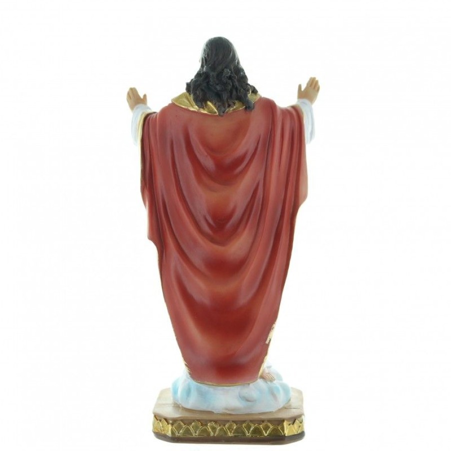 Palais du Rosaire Sacre&Coeur De Jesus | Statue Du Sacre Coeur De Jesus En Resine Coloree 20 Cm