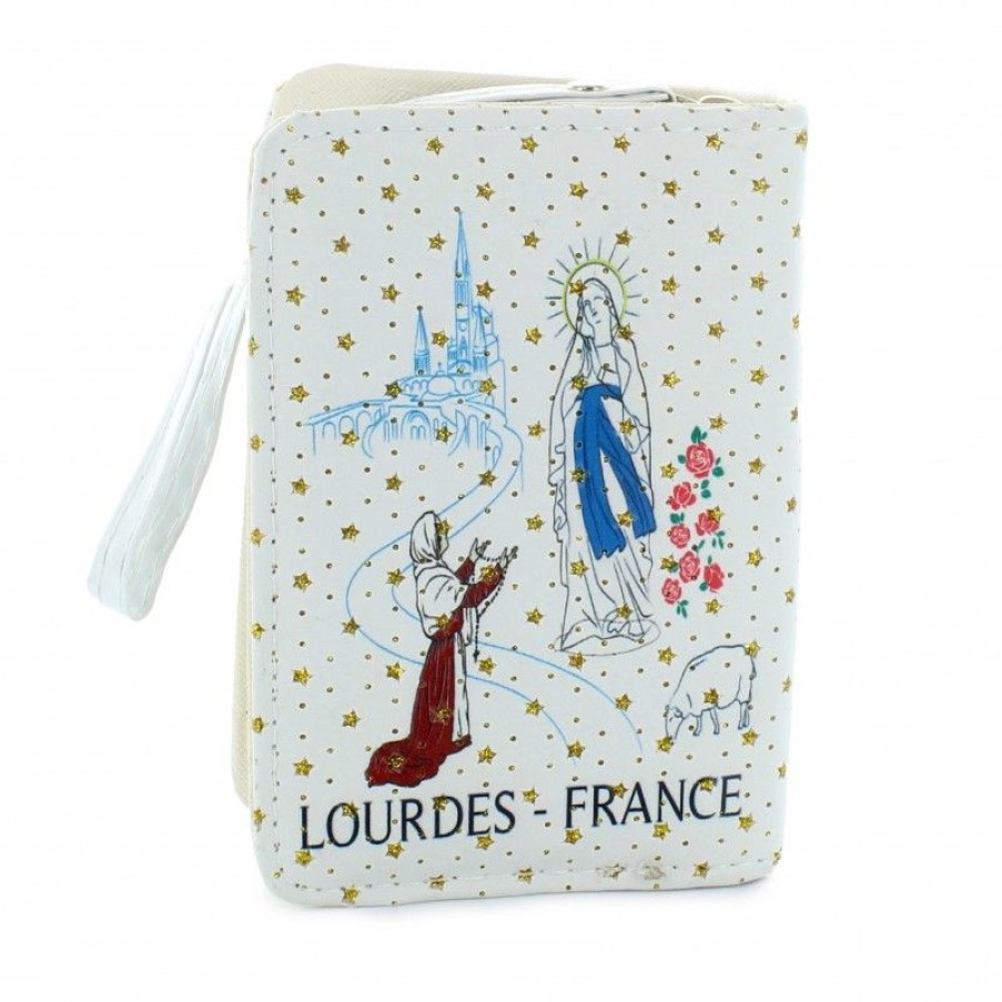 Palais du Rosaire Porte&Feuille | Porte Feuille A Zip Illustre Avec La Vierge De Lourdes