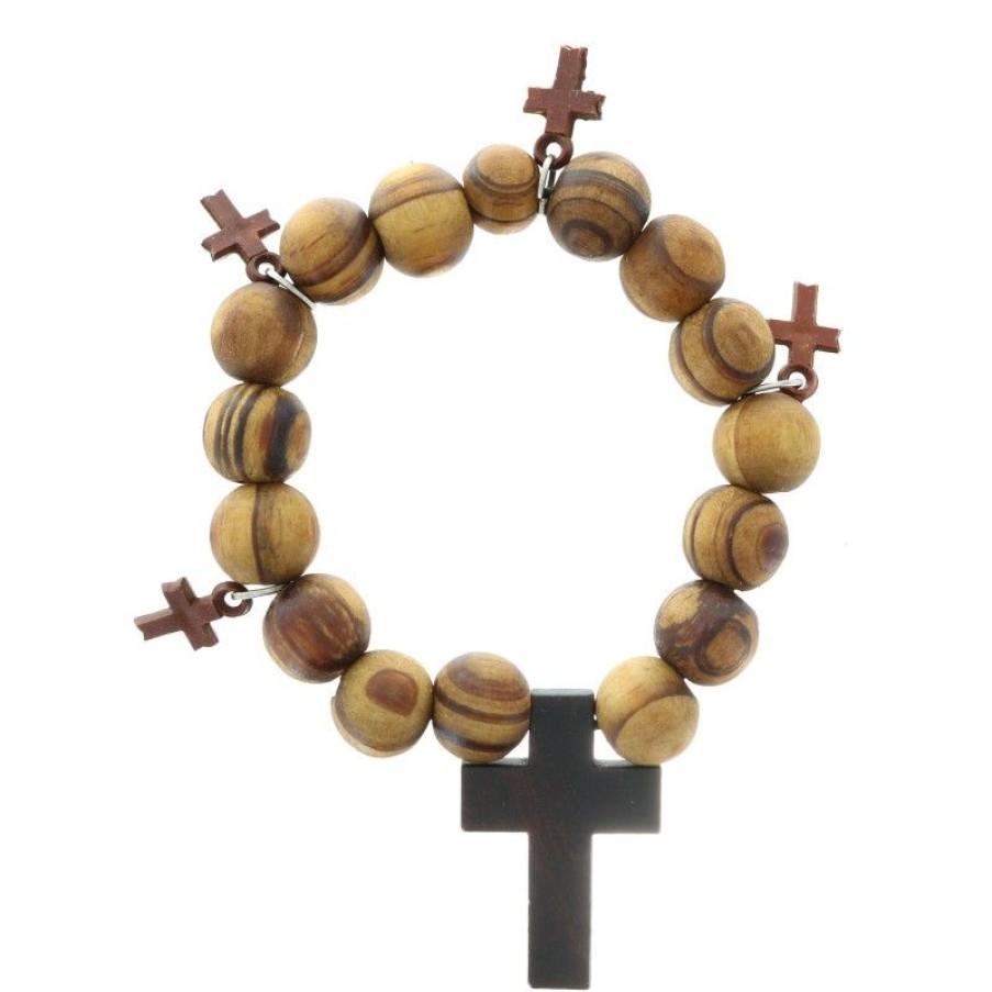 Palais du Rosaire Chapelet Dizainier | Chapelet Dizainier En Bois Avec 4 Croix