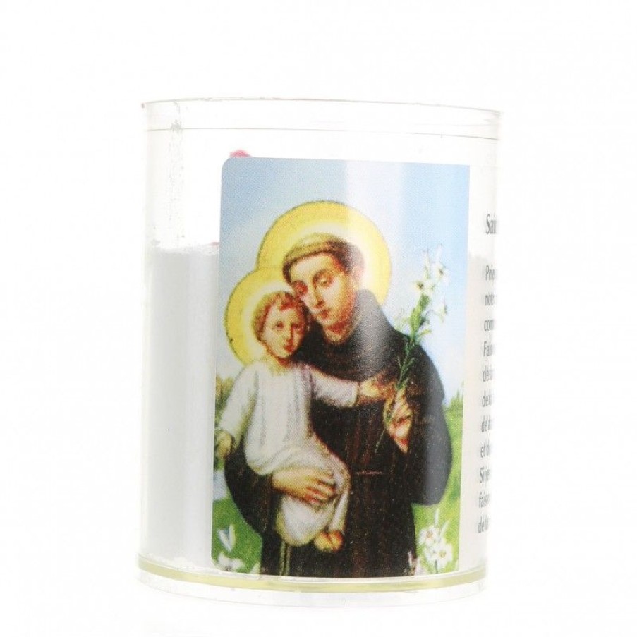 Palais du Rosaire Bougie Decorative | Bougie Veilleuse De Saint Antoine Avec Priere