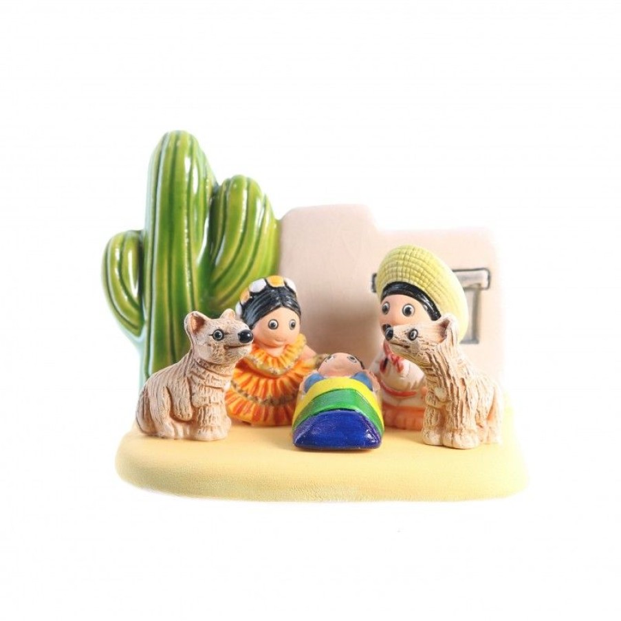 Palais du Rosaire Creche | Creche Mexique En Ceramique 8X7Cm