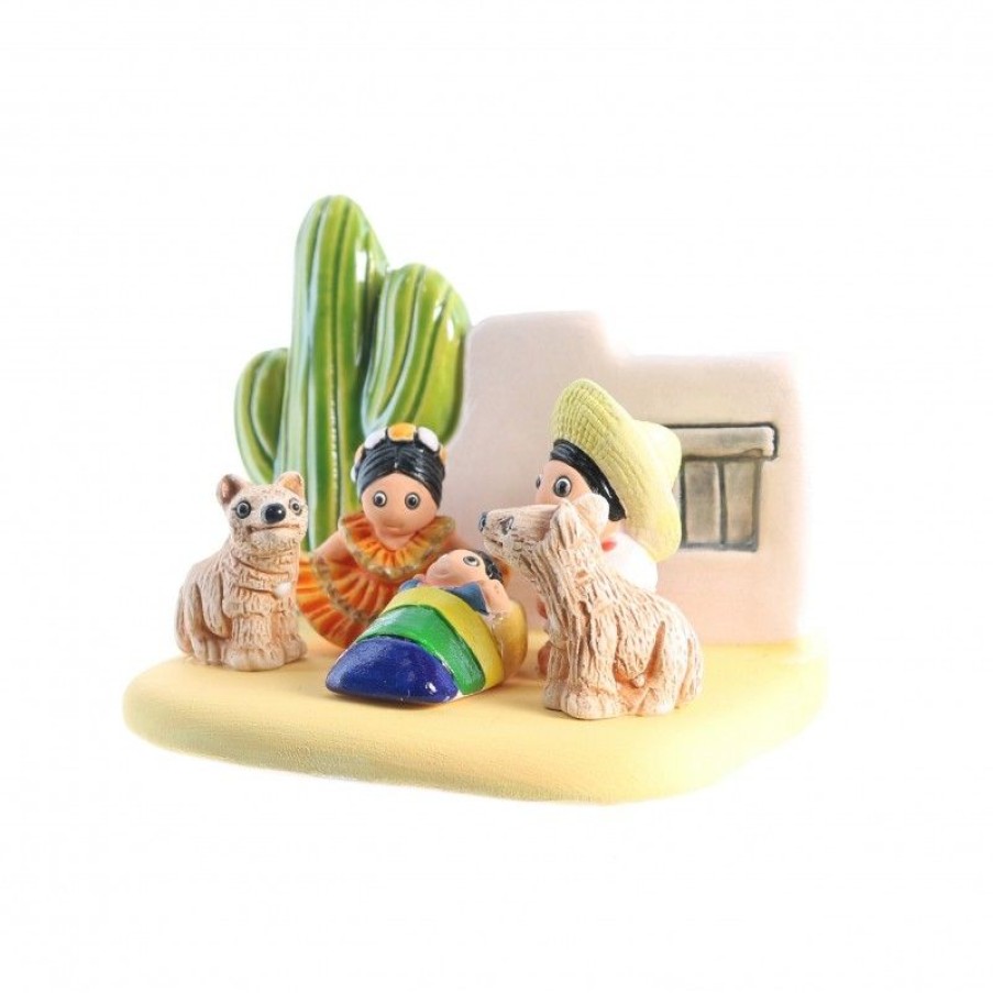 Palais du Rosaire Creche | Creche Mexique En Ceramique 8X7Cm