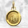Palais du Rosaire Medaille Et Croix Or | Medaille De Lourdes En Or, Ronde Et Bord Lapide 10Mm