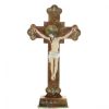 Palais du Rosaire Crucifix Resine | Crucifix En Resine Avec Details Dores 20Cm