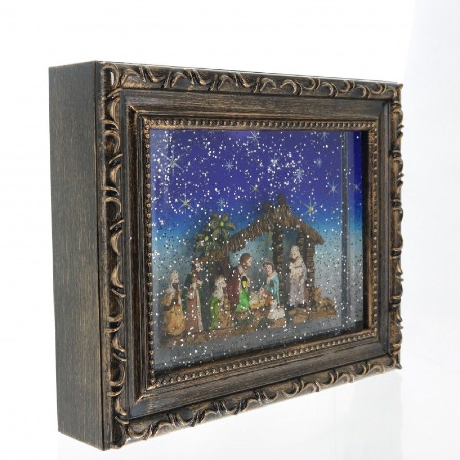 Palais du Rosaire Creche | Tableau Mural De La Creche De Noel Avec Effet Soufflant -Scintillant