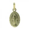 Palais du Rosaire Medaille Et Croix Plaque Or | Medaille Miraculeuse Festonnee En Plaque Or 13Mm