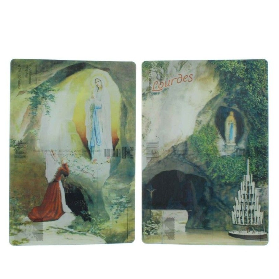 Palais du Rosaire Carte Postale De Lourdes | Lot De 2 Cartes Postales Bidimensionnelles De L'Apparition De Lourdes