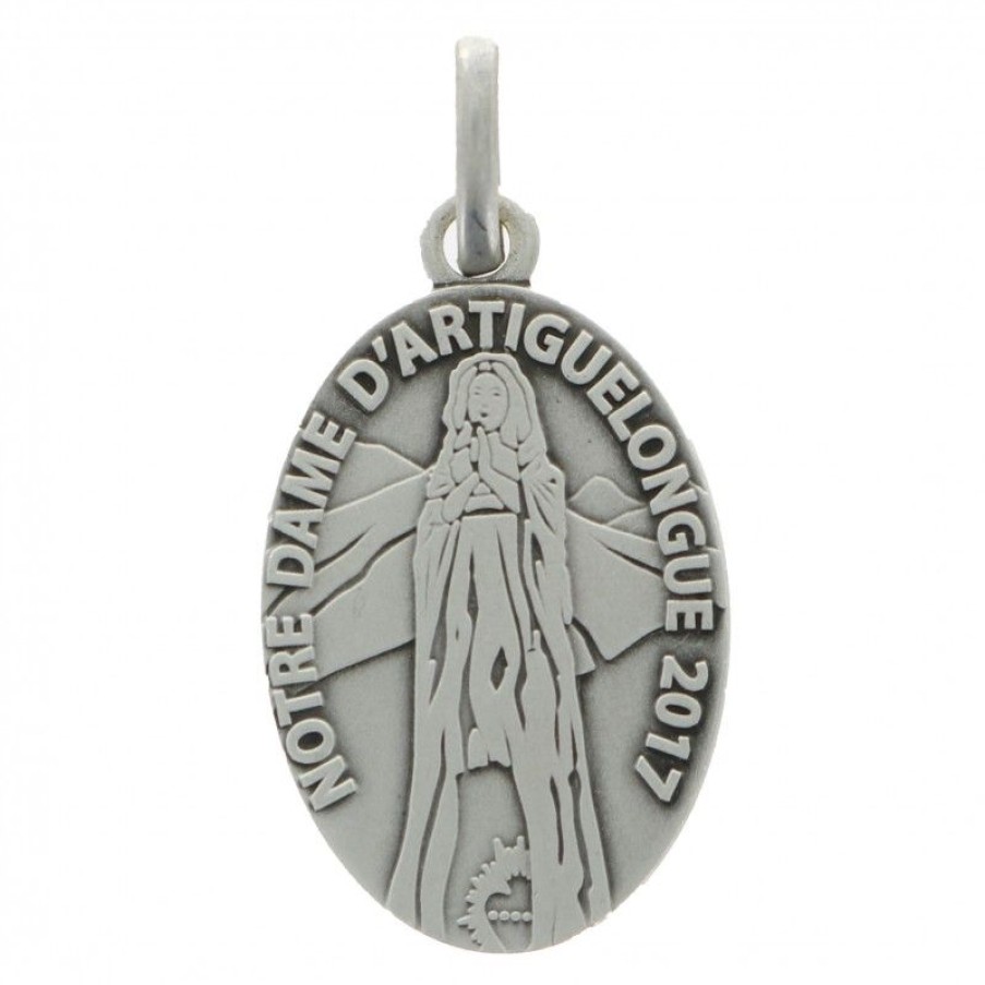 Palais du Rosaire Medaille Et Croix Argent | Medaille Argent Notre-Dame Artiguelongue