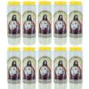 Palais du Rosaire Bougie Neuvaine | Lot De 10 Bougies Neuvaine Sacre Coeur De Jesus 17,5 Cm