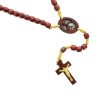 Palais du Rosaire Chapelet Bois | Chapelet De L'Apparition En Bois Rouge Vernis