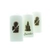 Palais du Rosaire Bougie Decorative | Lot De 3 Bougies Apparition Et Anges 6X3Cm