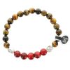 Palais du Rosaire Bracelet Fantaisie | Bracelet De Saint Padre Pio En Pierres Semi-Precieuses