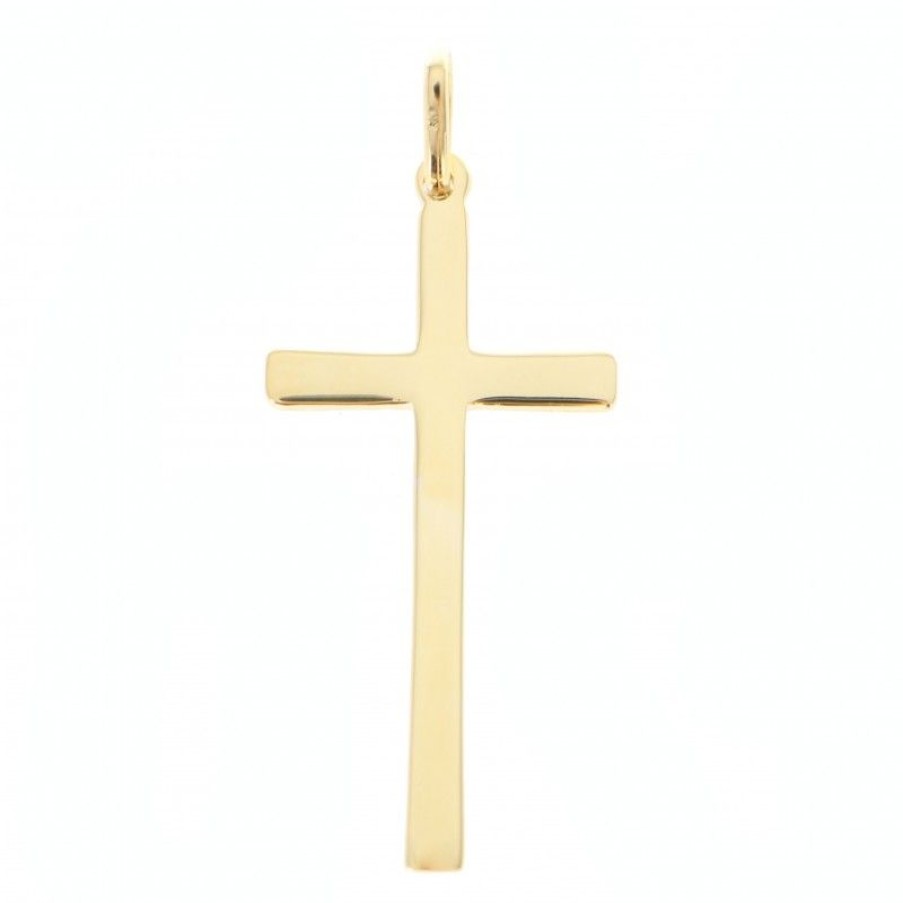 Palais du Rosaire Medaille Et Croix Plaque Or | Grande Croix Simple En Plaque Or