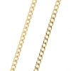 Palais du Rosaire Collier En Plaque Or | Chaine Plaque Or Maille Classique 60 Cm