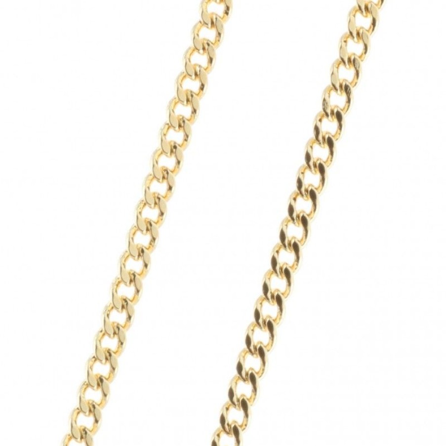 Palais du Rosaire Collier En Plaque Or | Chaine Plaque Or Maille Classique 60 Cm