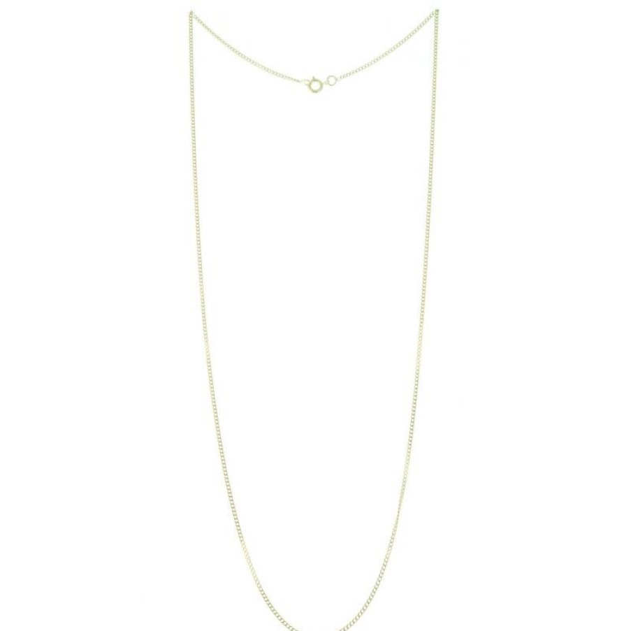 Palais du Rosaire Collier En Plaque Or | Chaine Plaque Or Maille Classique 60 Cm