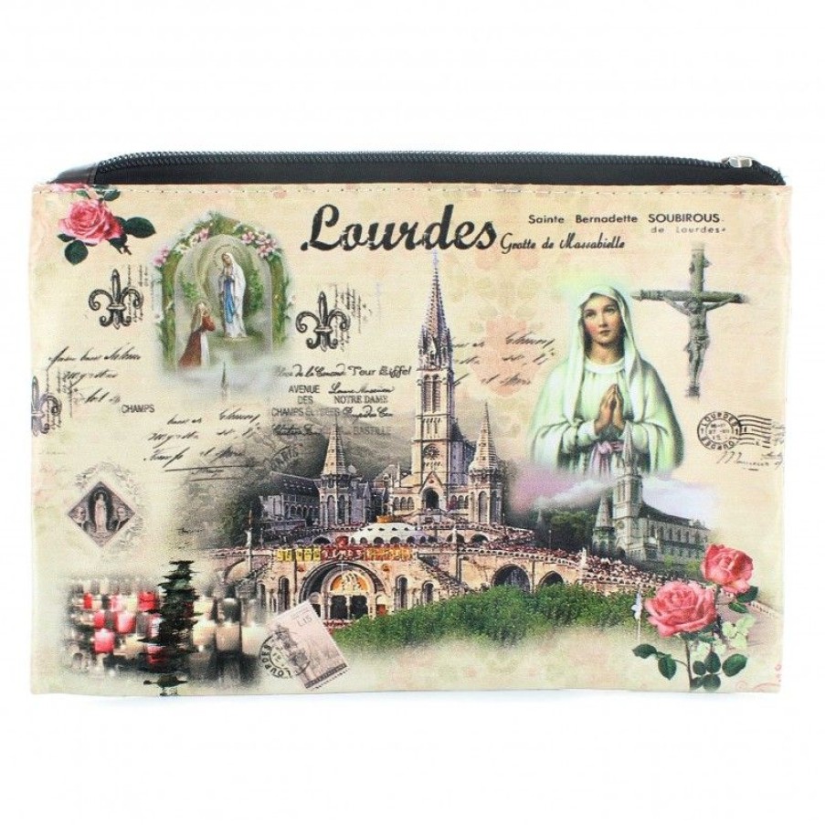 Palais du Rosaire Porte&Feuille | Porte Monnaie Zip Avec Illustration De Lourdes