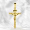 Palais du Rosaire Medaille Et Croix Or | Pendentif Crucifix En Or Avec Le Christ 3Cm
