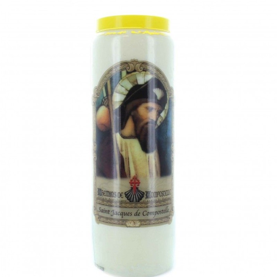 Palais du Rosaire Bougie Neuvaine | Lot De 3 Bougies De Neuvaine Saint Jacques De Compostelle