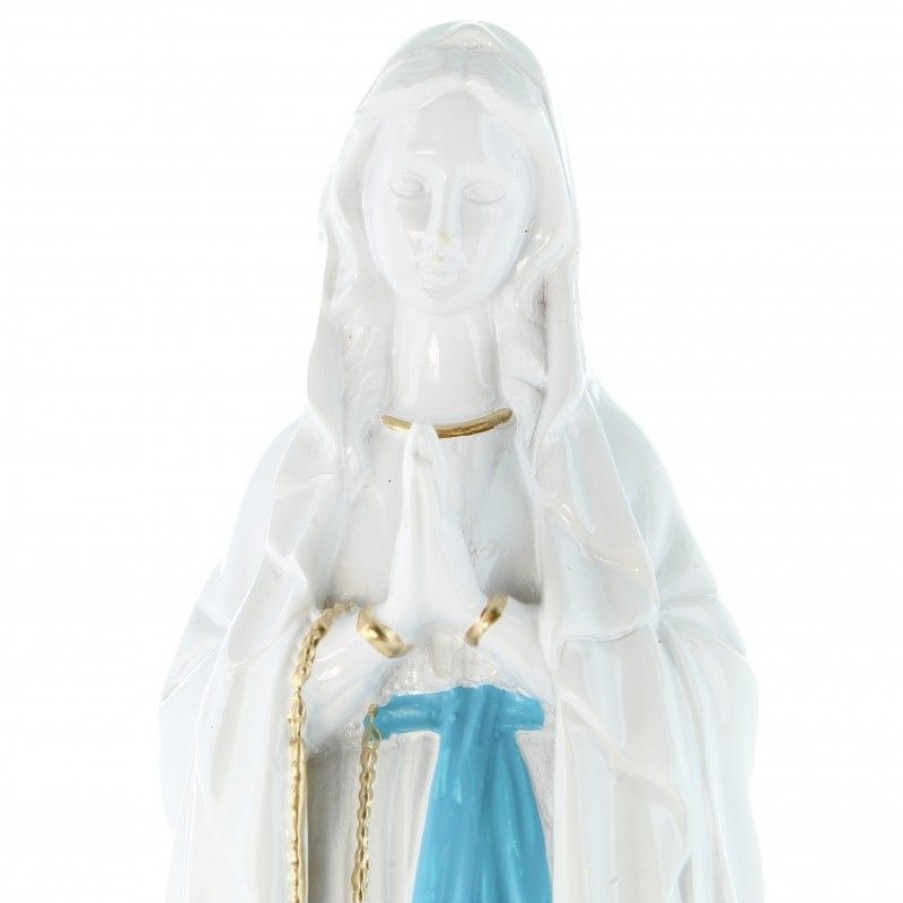 Palais du Rosaire Statue De Notre Dame De Lourdes | Statue Notre Dame De Lourdes En Resine Effet Ceramique 30Cm