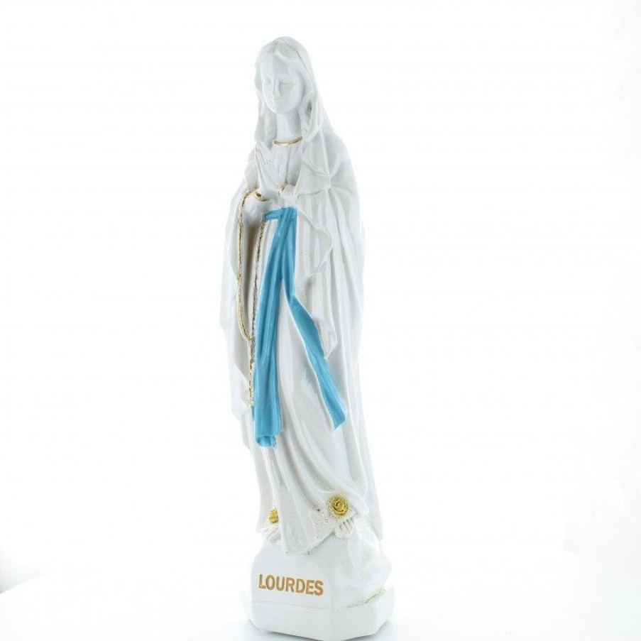 Palais du Rosaire Statue De Notre Dame De Lourdes | Statue Notre Dame De Lourdes En Resine Effet Ceramique 30Cm