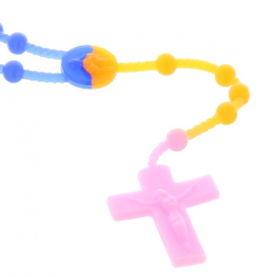 Palais du Rosaire Chapelet Pour Enfant | Lot De 200 Chapelets Resine Silicone Multicolor