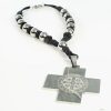 Palais du Rosaire Bracelet Fantaisie | Bracelet Avec Une Croix En Acier De Saint Benoit
