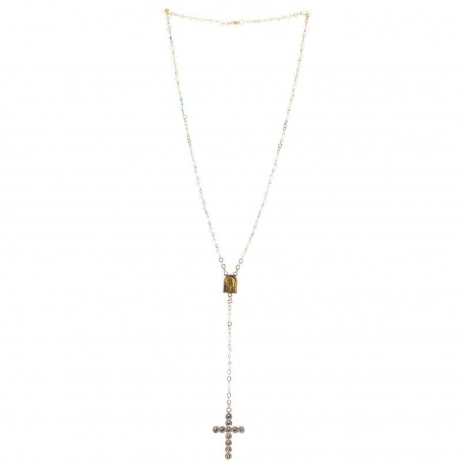 Palais du Rosaire Chapelet Cristal | Chapelet Dore Avec Grains En Cristal Swarovski