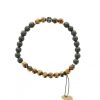 Palais du Rosaire Bracelet Fantaisie | Bracelet En Pierre De Laves Et Oeil De Tigre