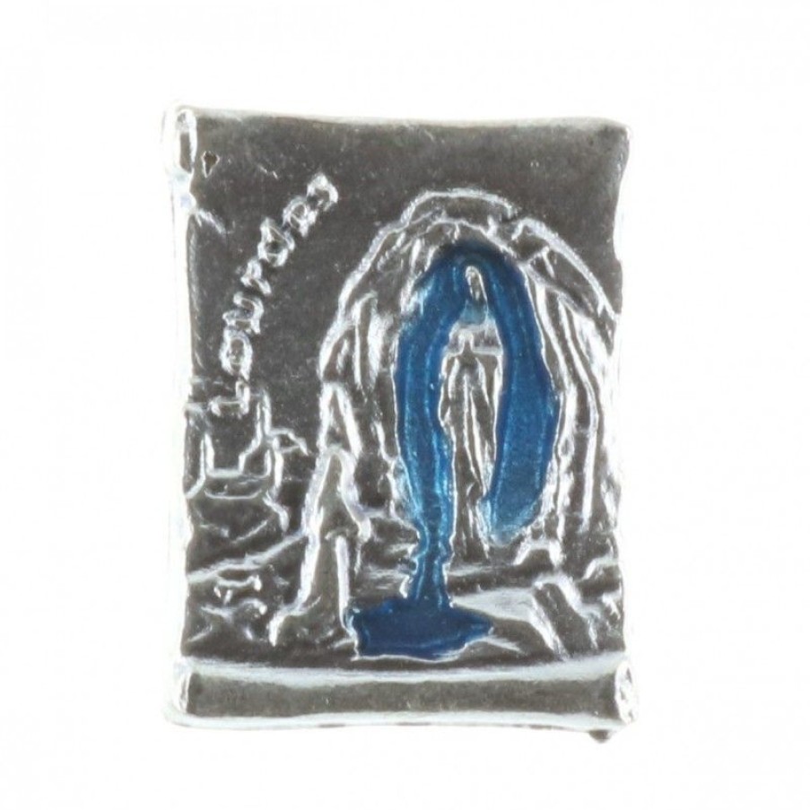 Palais du Rosaire Magnet | Pin'S Apparition De Lourdes En Forme De Parchemin