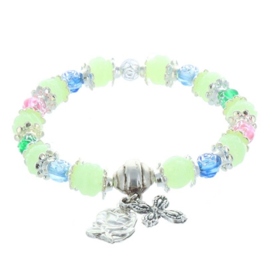 Palais du Rosaire Bracelet Dizainier | Bracelet Dizainier Grains Lumineux Et Apparition De Lourdes