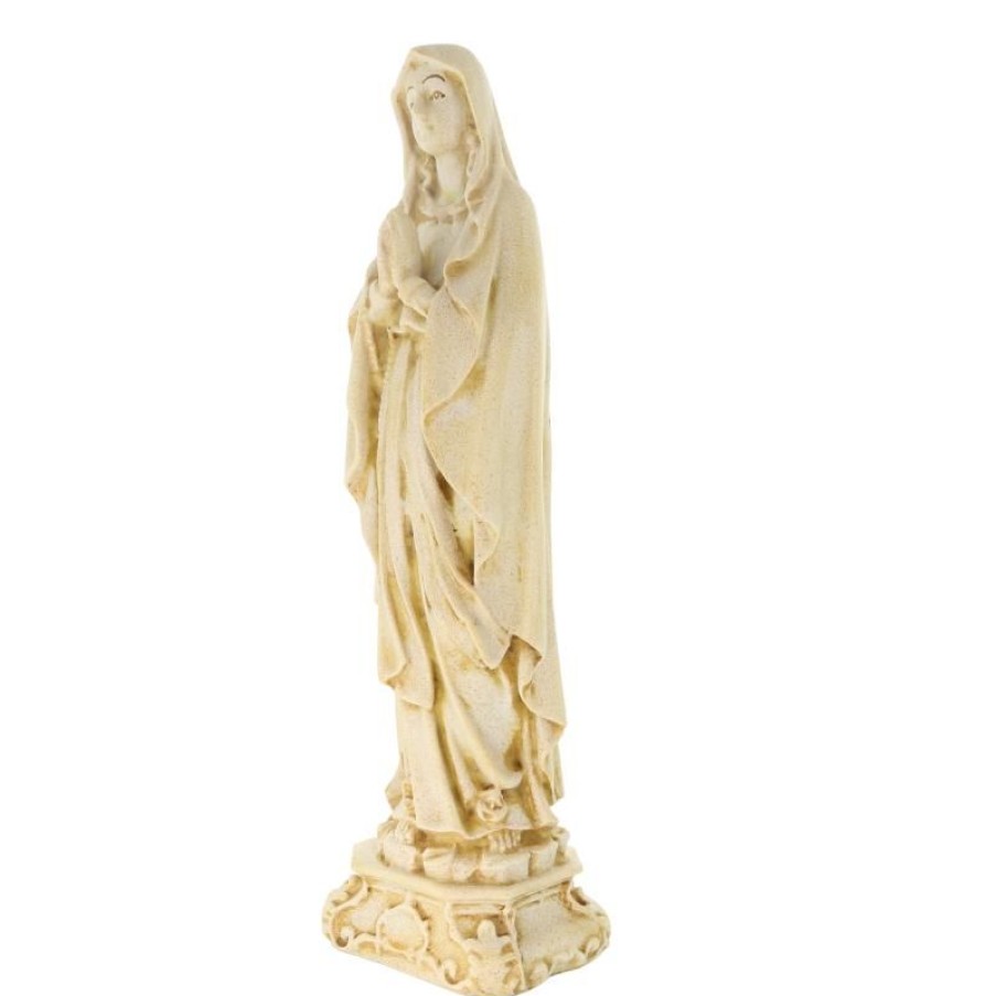 Palais du Rosaire Statue De Notre Dame De Lourdes | Statue Notre Dame De Lourdes Pierre Et Resine 40Cm