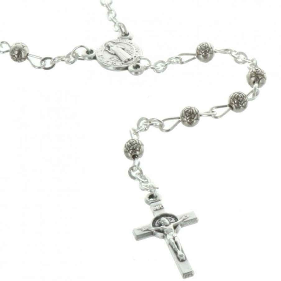 Palais du Rosaire Chapelet Metal | Chapelet De Saint Benoit En Metal Avec Une Boite