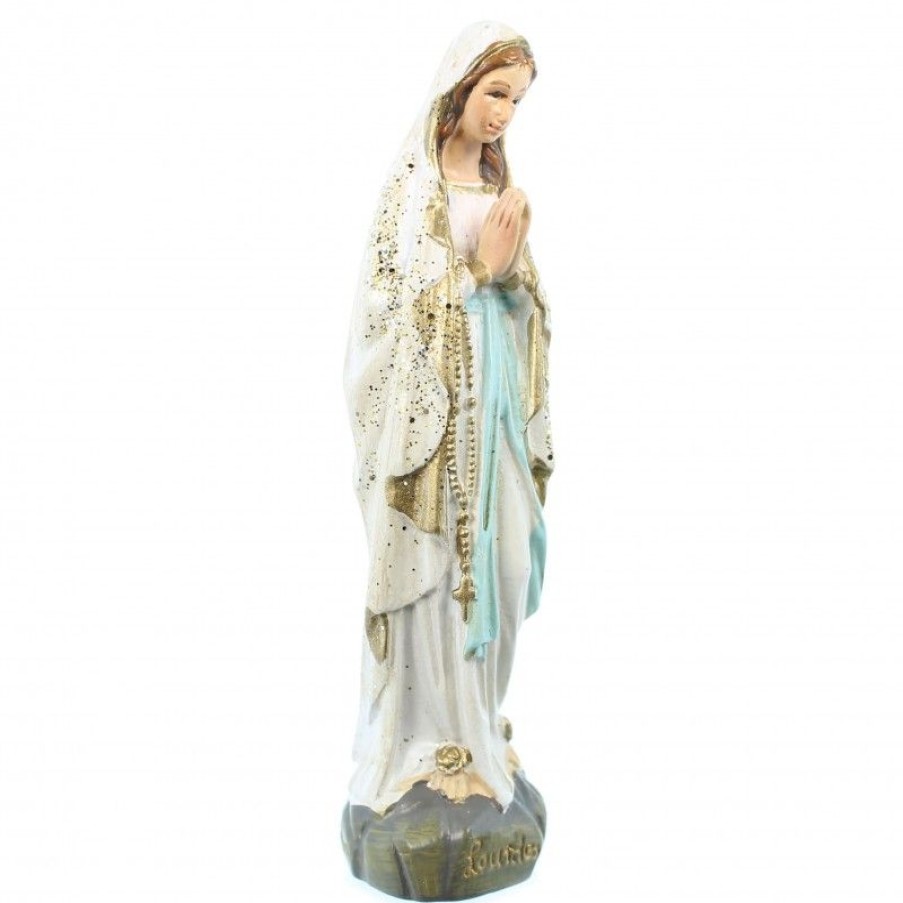 Palais du Rosaire Statue De Notre Dame De Lourdes | Statue Notre Dame De Lourdes A Paillettes En Resine 10Cm