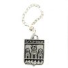 Palais du Rosaire Porte&Cles | Porte-Cle En Plaque Argent Ecusson Lourdes