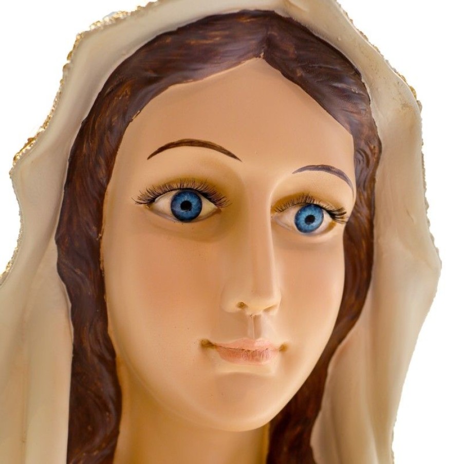 Palais du Rosaire Statue De Notre Dame De Lourdes | Statue Notre Dame De Lourdes En Resine Coloree 150 Cm