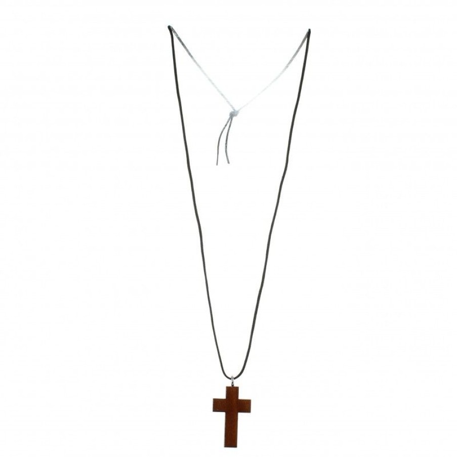 Palais du Rosaire Croix En Pendentif | Croix Ensemble En Bois D'Erable De 3,5Cm Avec Cordon