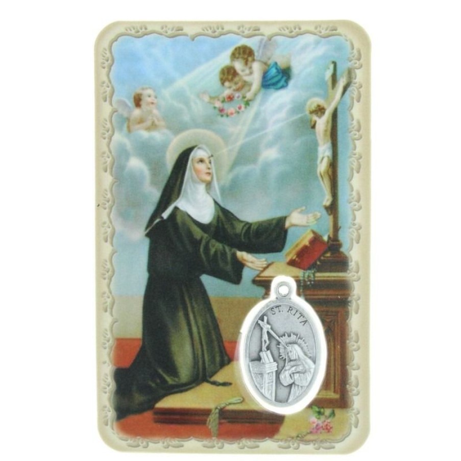 Palais du Rosaire Image Religieuse | Image Religieuse De Sainte Rita Avec Une Medaille