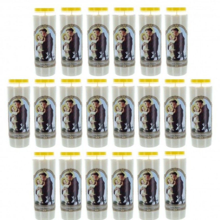Palais du Rosaire Bougie Neuvaine | Lot De 20 Bougies Neuvaine De Saint Antoine 17,5Cm