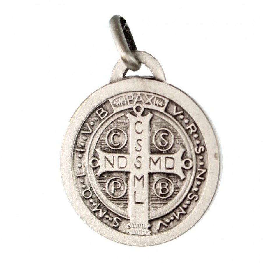 Palais du Rosaire Medaille Et Croix Metal | Medaille De Saint Benoit En Laiton 20Mm