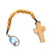 Palais du Rosaire Chapelet Dizainier | Chapelet Dizainier En Bois D'Olivier Avec Medaille De L'Apparition