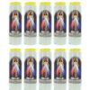 Palais du Rosaire Bougie Neuvaine | Lot De 10 Bougies De Neuvaine Christ Misericordieux 17,5Cm