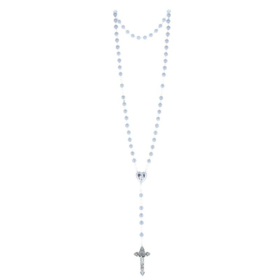Palais du Rosaire Chapelet Verre | Chapelet De Lourdes En Verre, Grains Colores Et Coeur Ouvrant De Lourdes