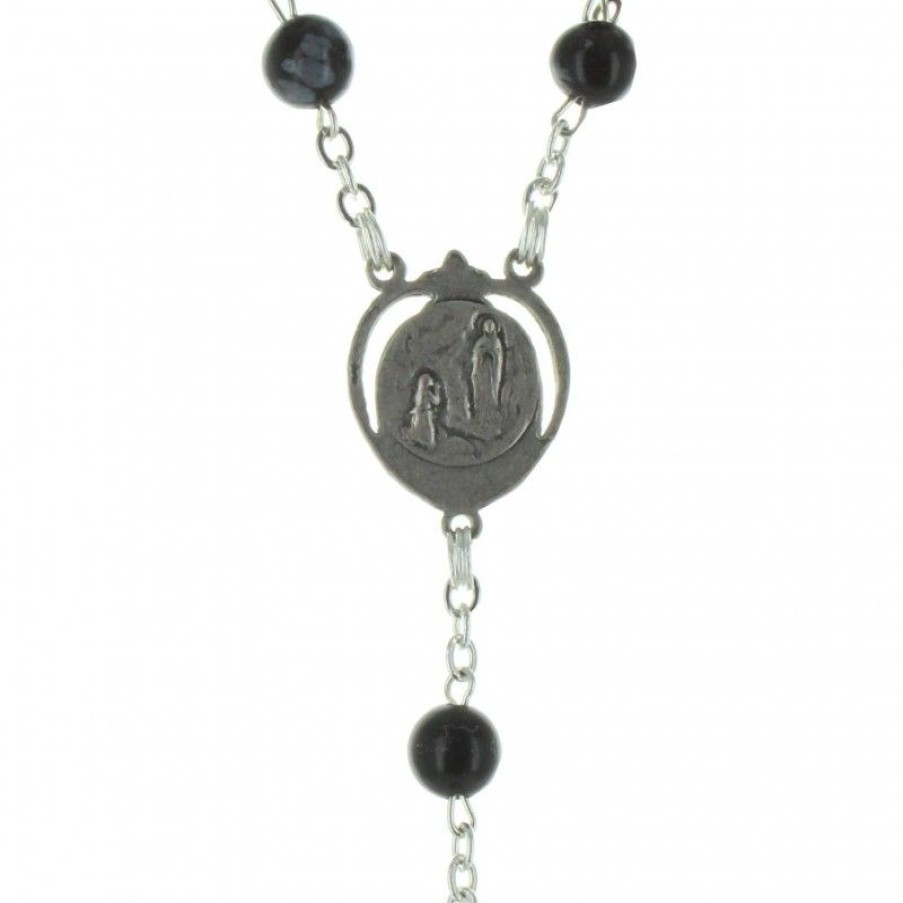 Palais du Rosaire Chapelet Pierre | Chapelet De Lourdes En Pierre Obsidienne