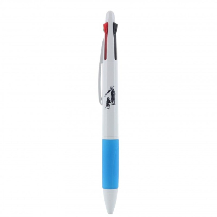 Palais du Rosaire Stylo | Stylos 4 Couleurs Avec L'Apparition De Lourdes