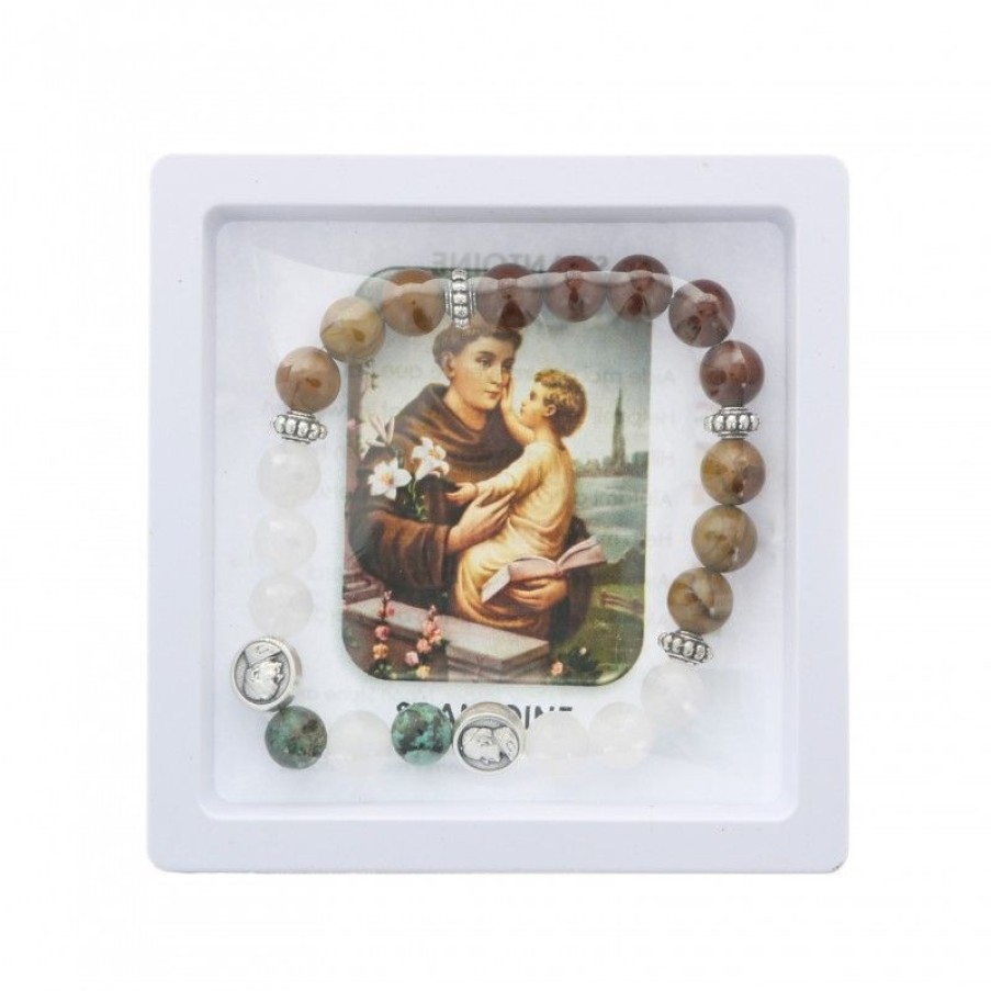 Palais du Rosaire Bracelet Fantaisie | Bracelet De Saint Antoine En Pierres Semi Precieuses
